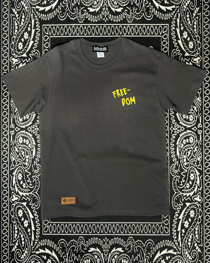 "Freedom" in dark grey color