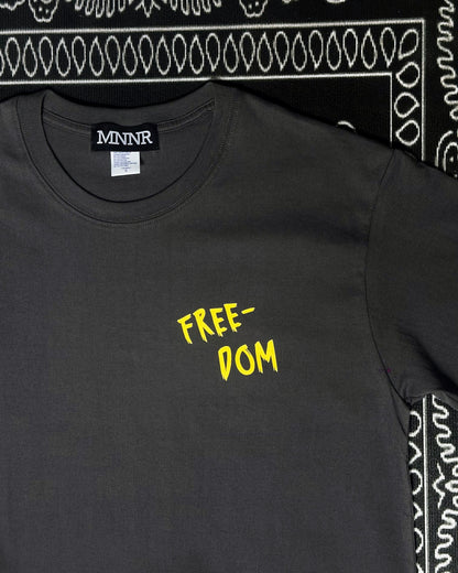 "Freedom" in dark grey color