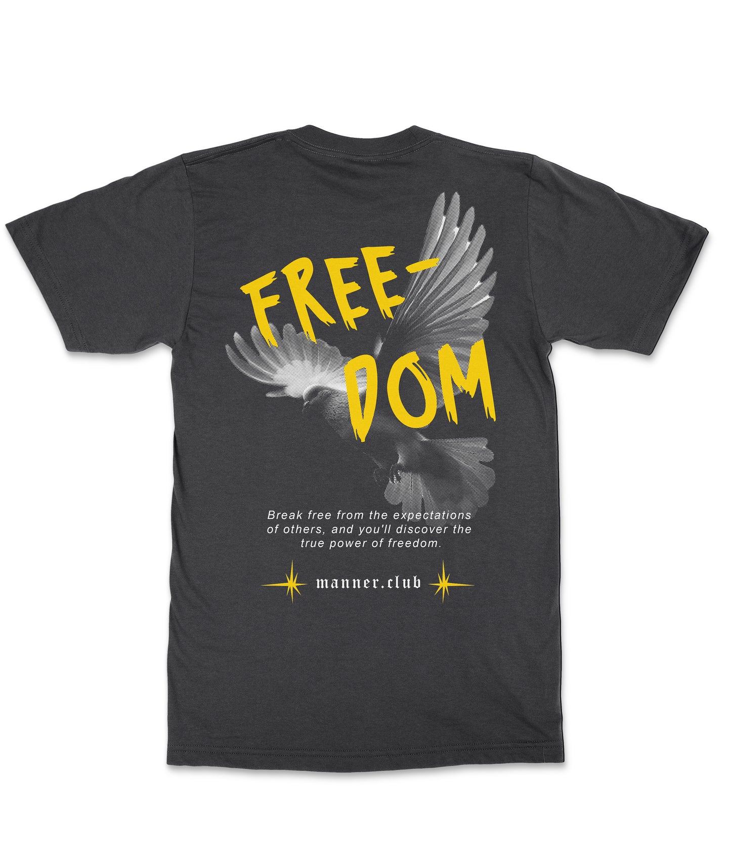 "Freedom" in dark grey color