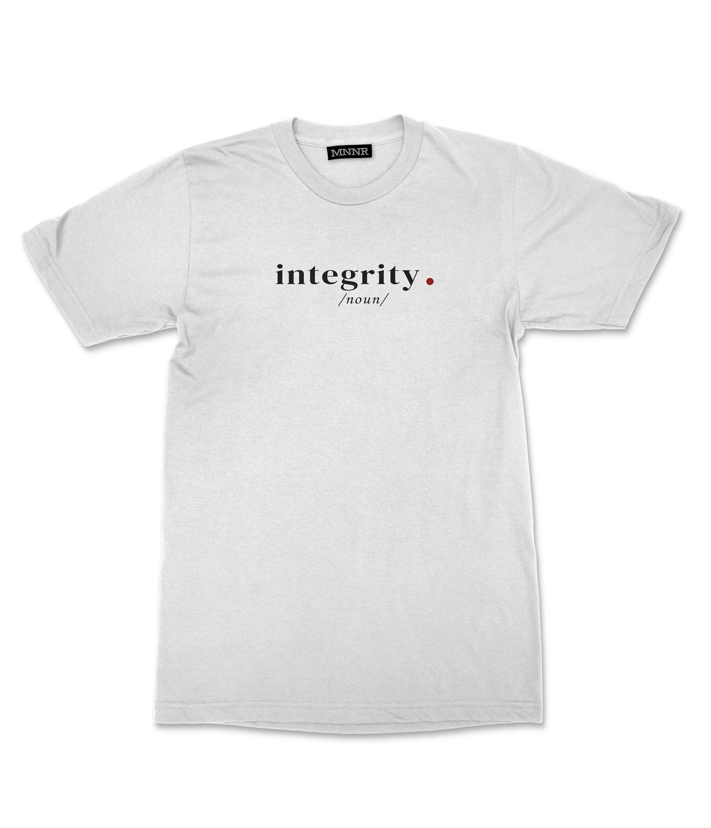 "INTEGRITY" in platinum color