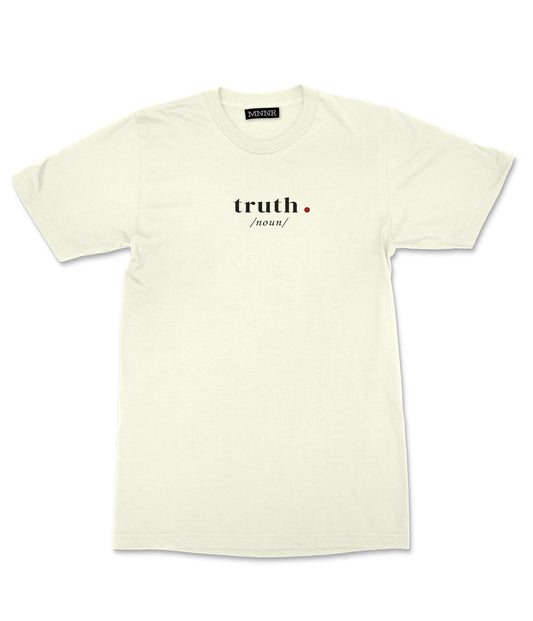 "TRUTH" in marshmallow color